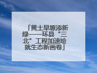 黄土旱塬添新绿——环县“三北”工程加速绘就生态新画卷