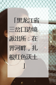 黑龙江省三岔口边境派出所：在界河畔，扎根红色沃土