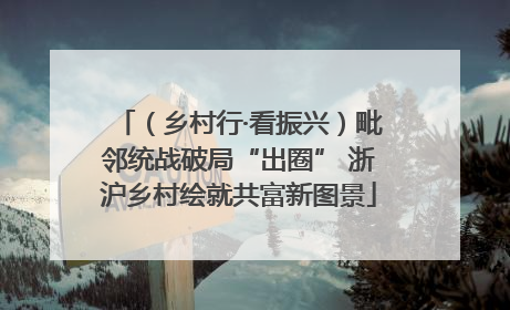 （乡村行·看振兴）毗邻统战破局“出圈” 浙沪乡村绘就共富新图景