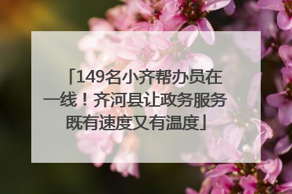 149名小齐帮办员在一线！齐河县让政务服务既有速度又有温度