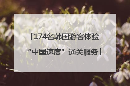 174名韩国游客体验“中国速度”通关服务