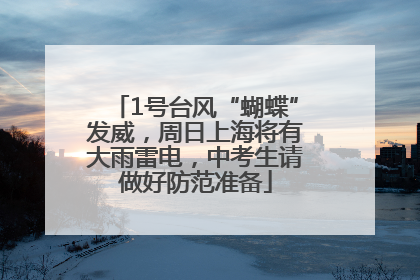 1号台风“蝴蝶”发威，周日上海将有大雨雷电，中考生请做好防范准备