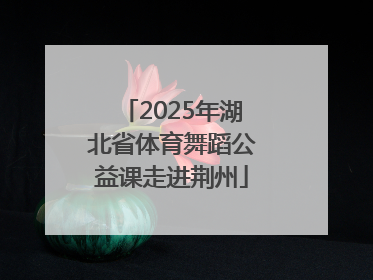 2025年湖北省体育舞蹈公益课走进荆州
