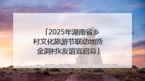 2025年湖南省乡村文化旅游节联动地暨金洞村k友谊赛启幕