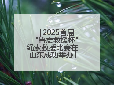 2025首届“鲁震救援杯”绳索救援比赛在山东成功举办