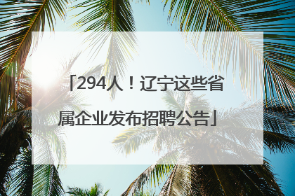 294人！辽宁这些省属企业发布招聘公告