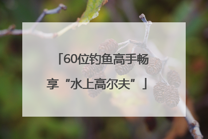 60位钓鱼高手畅享“水上高尔夫”